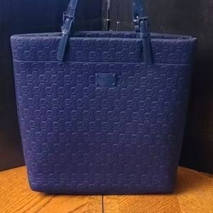 Michael Kors Signature Blue Neoprene Tote Bag